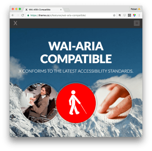 X Theme for WordPress is WIA-ARIA Compatible