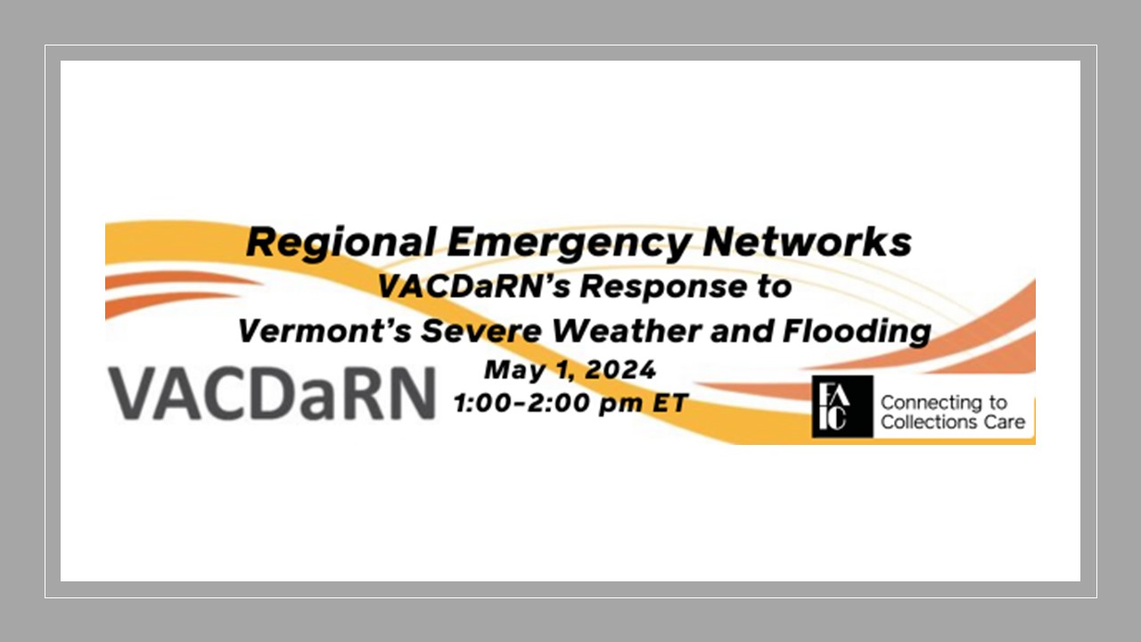 Regional Emergency Networks: VACDaRN’s Response to Vermont’s Severe Weather and Flooding logo