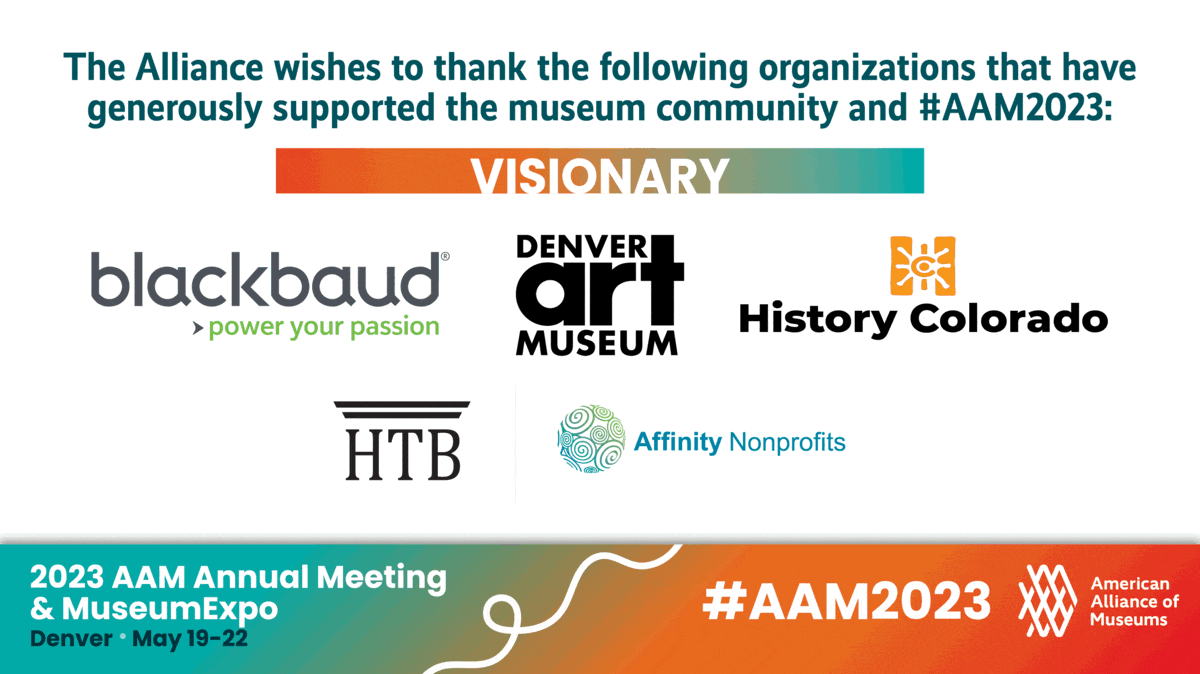 A rotating gif with logos of AAM 2023 sponsors