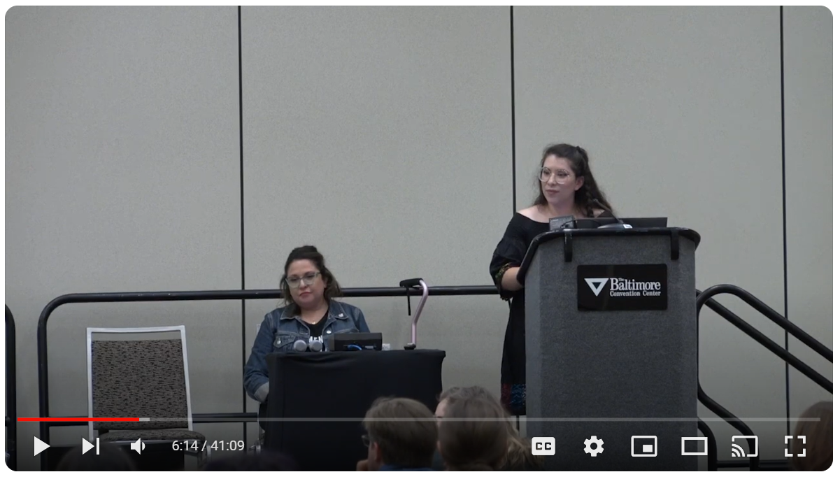 Decorative screenshot of the Disrupting the traditional narrative session presenters