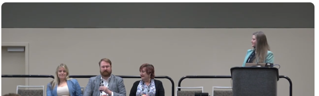 Decorative screenshot of the Money Matters session presenters.